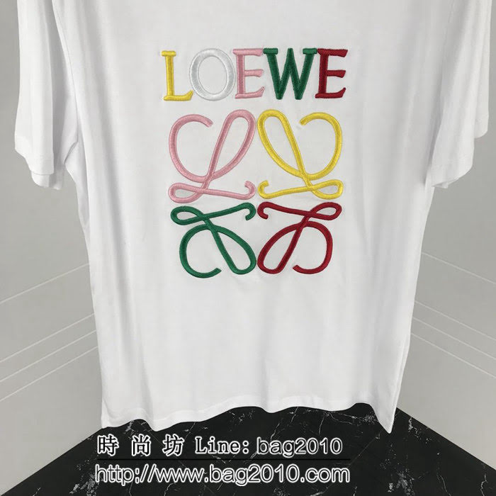 Loewe羅意威 19ss早春新款短袖 精密彩虹刺繡圖案 定制原版純棉面料 高版本男女同款 ydi2025